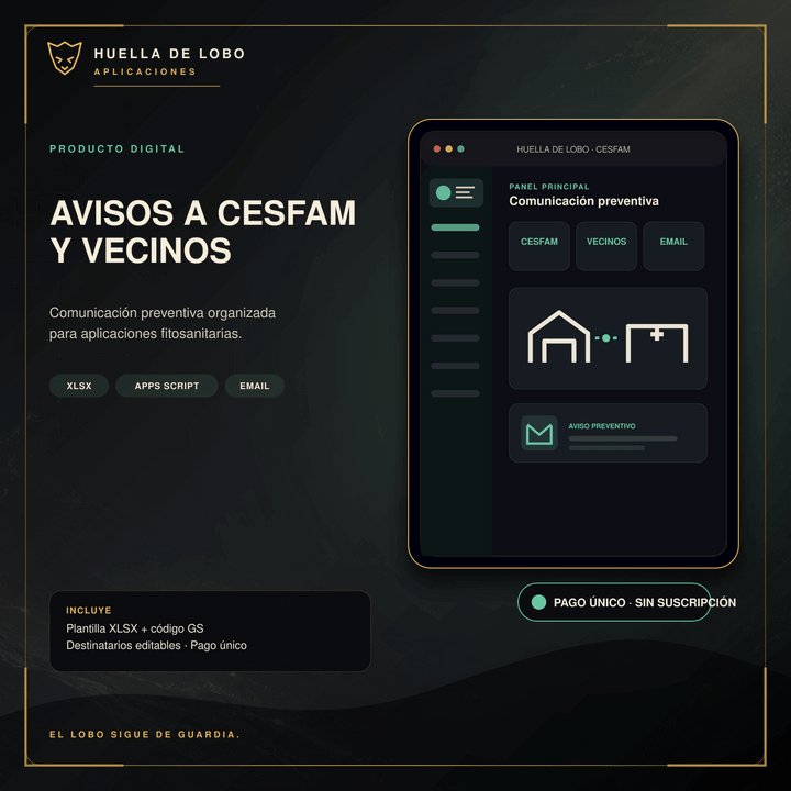 Sistema de Avisos a CESFAM y Vecinos